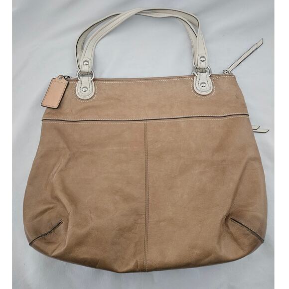 Coach Poppy Glam Brown Leather Large Spectator Tote 18998 Shoulder Purse Basic - Picture 6 of 8